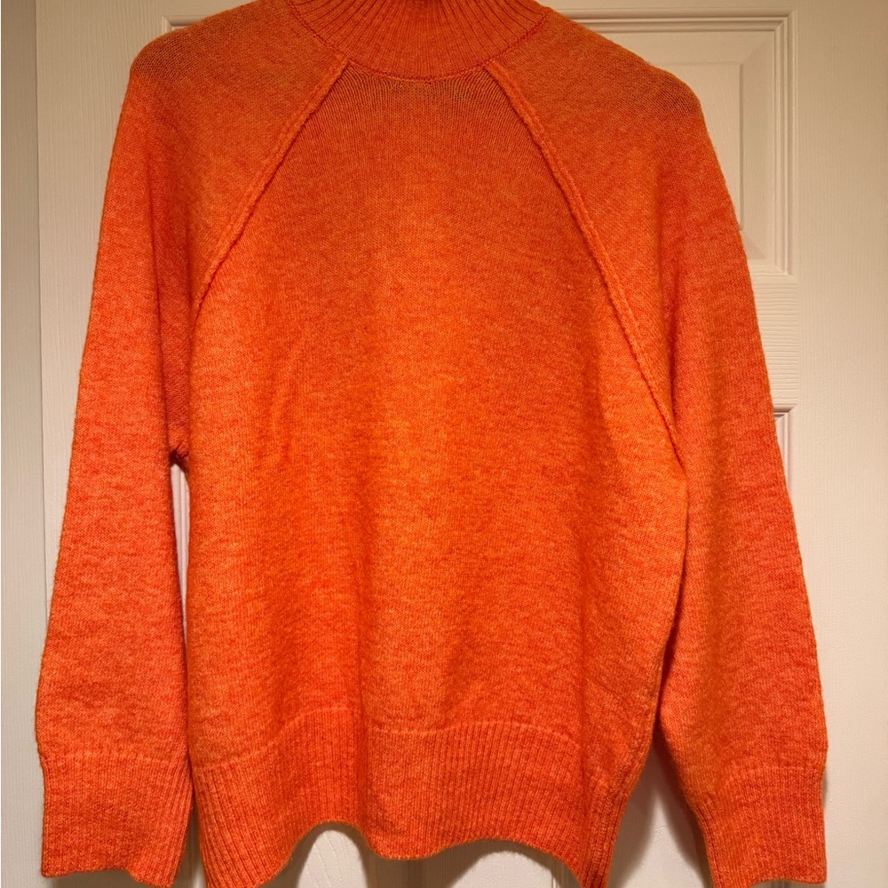 Mango Orange Turtleneck Sweater View 3